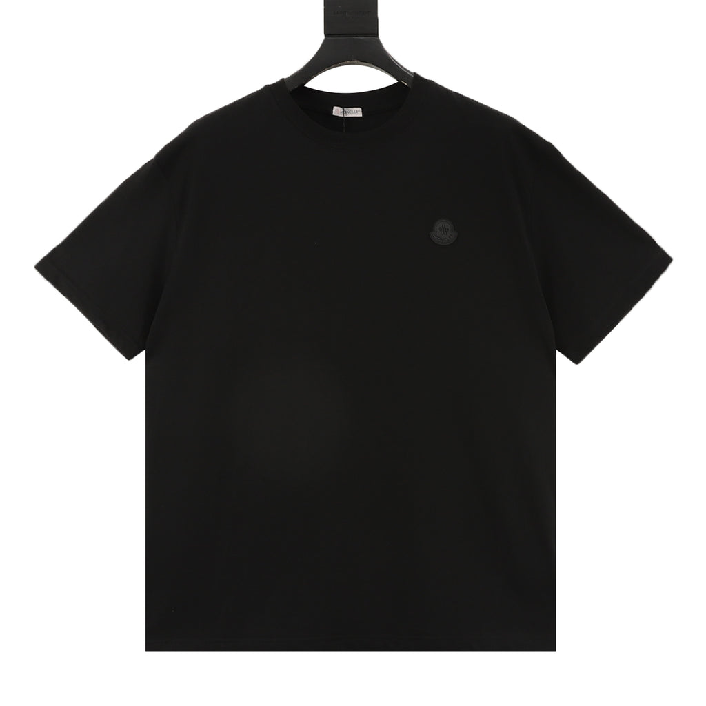 Moncler Embroidered Logo T-Shirt - Black - view 1