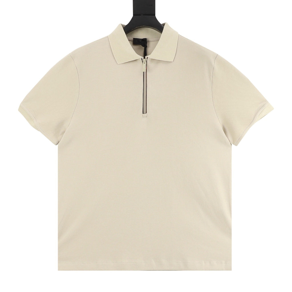 Moncler Zip-Up Embroidered Polo Shirt - Black - view 1