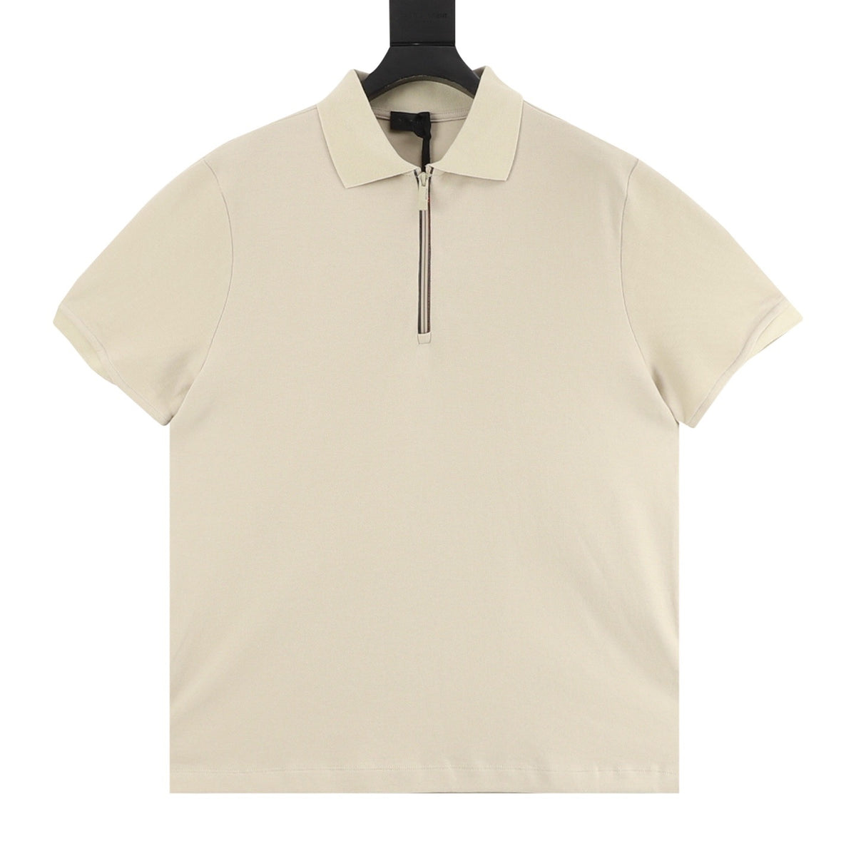 Moncler Zip-Up Embroidered Polo Shirt - Black - view 1