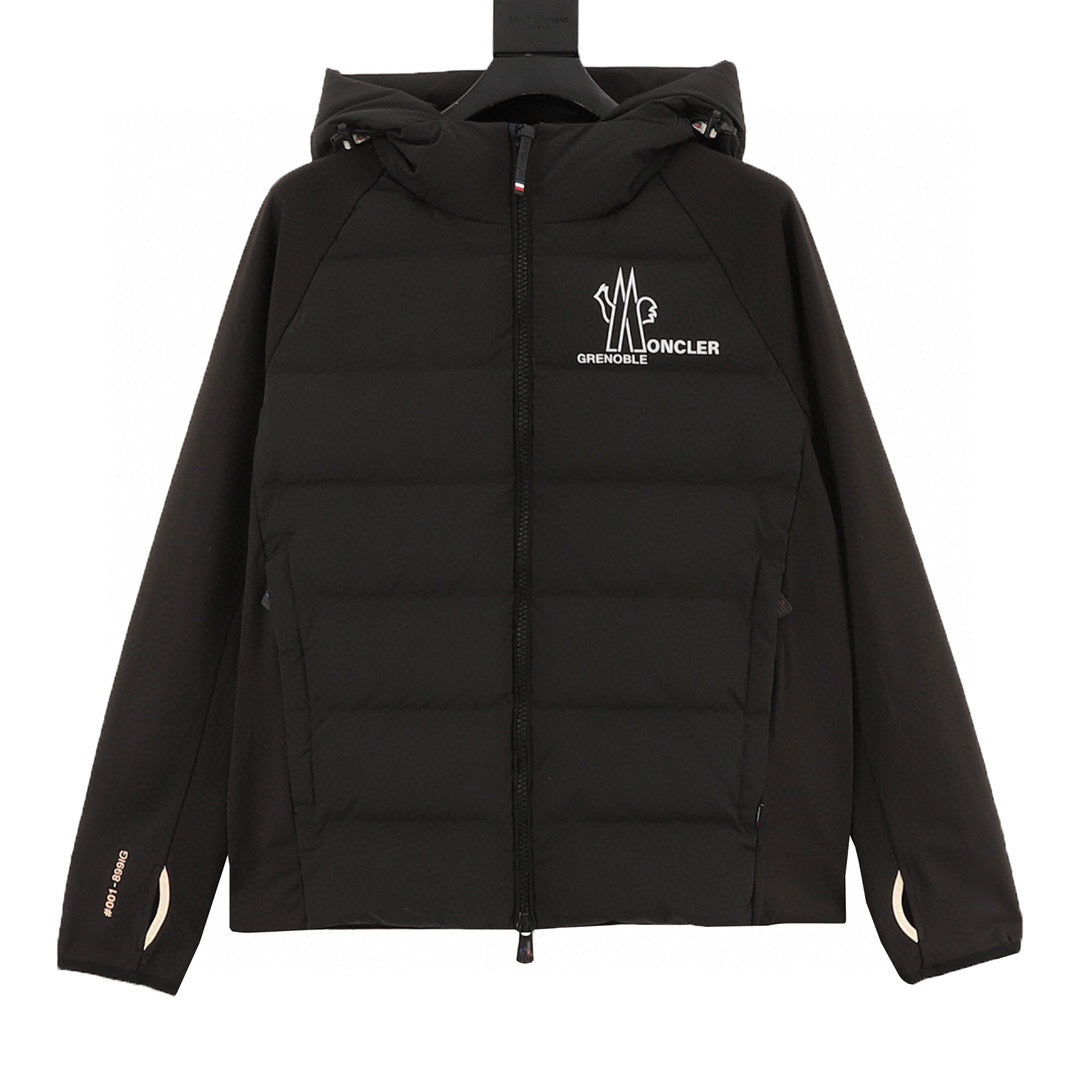 Moncler Hooded Zip-Up Graphic Down Jacket - view 1