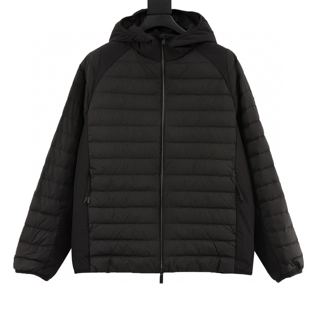Moncler Hooded Lightweight Down Jacket - Black - view 1