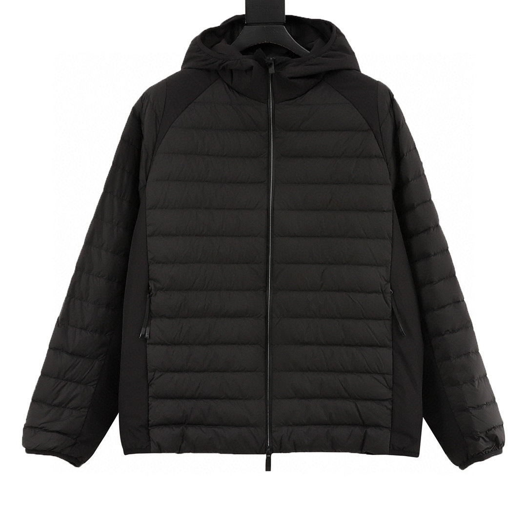 Moncler Hooded Lightweight Down Jacket - Black - view 1