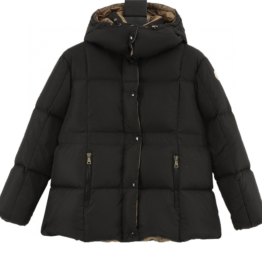 Moncler Women's Hooded Zip-Up Down Jacket - Black - view 1