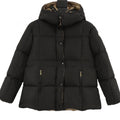 Moncler Women's Hooded Zip-Up Down Jacket - Black - view 1