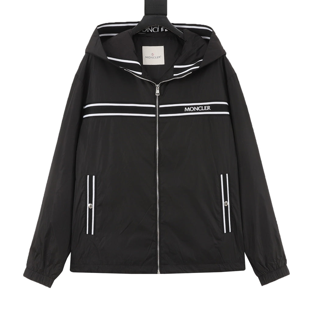 Moncler Hooded Zip-Up Embroidered Jacket - view 1