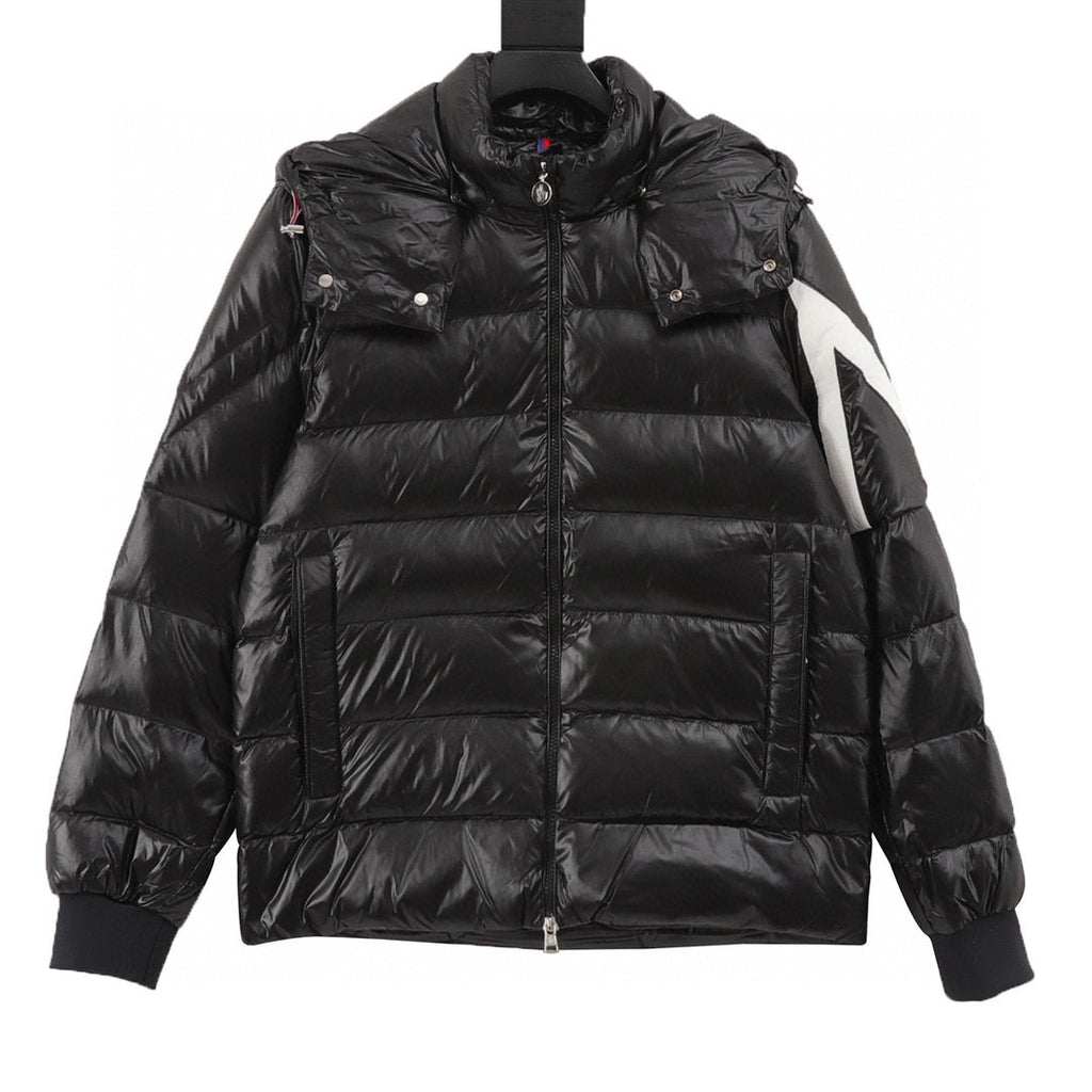 Moncler Hooded Embroidered Logo Down Jacket - view 1