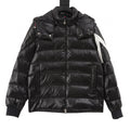Moncler Hooded Embroidered Logo Down Jacket - view 1