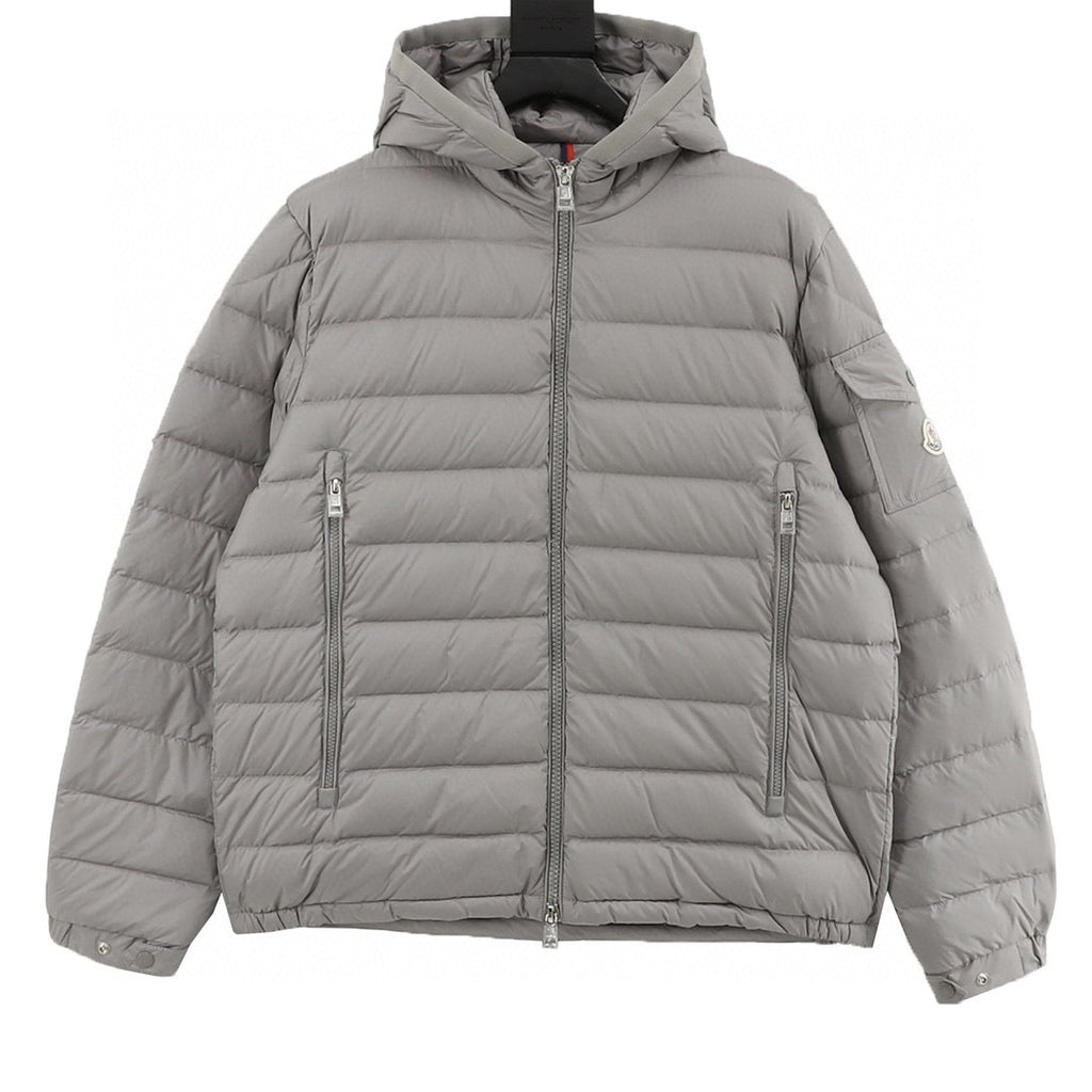 Moncler Hooded Zip-Up Logo Down Jacket - view 1