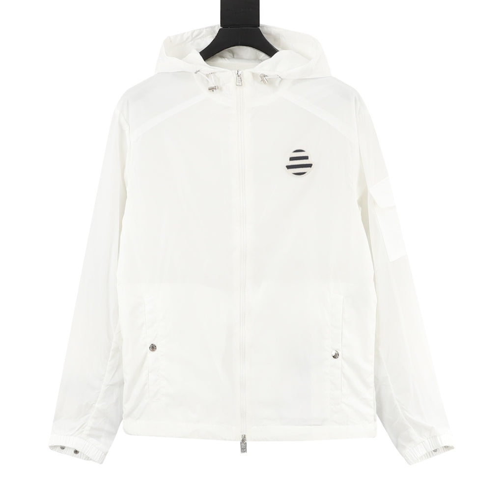 Moncler Men's Hooded Embroidered Lightweight Jacket - Navy - view 1