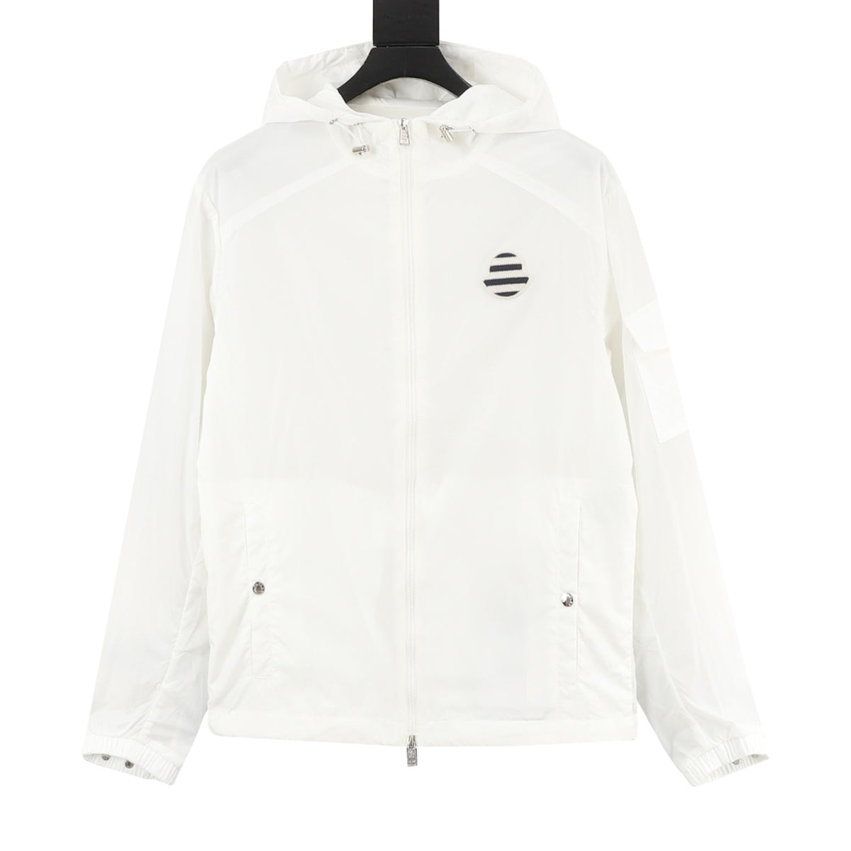 Moncler Men's Hooded Embroidered Lightweight Jacket - Navy - view 1