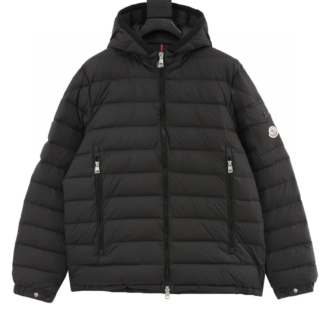 Moncler Hooded Zip-Up Logo Down Jacket - view 1