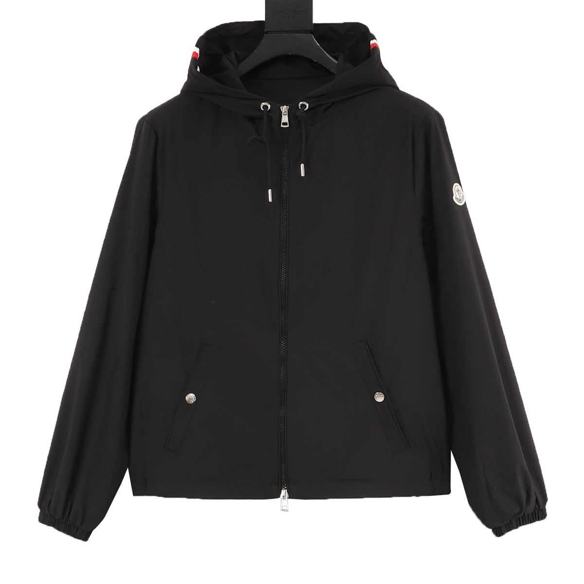 Moncler Hooded Zip-Up Lightweight Jacket - Black - view 1