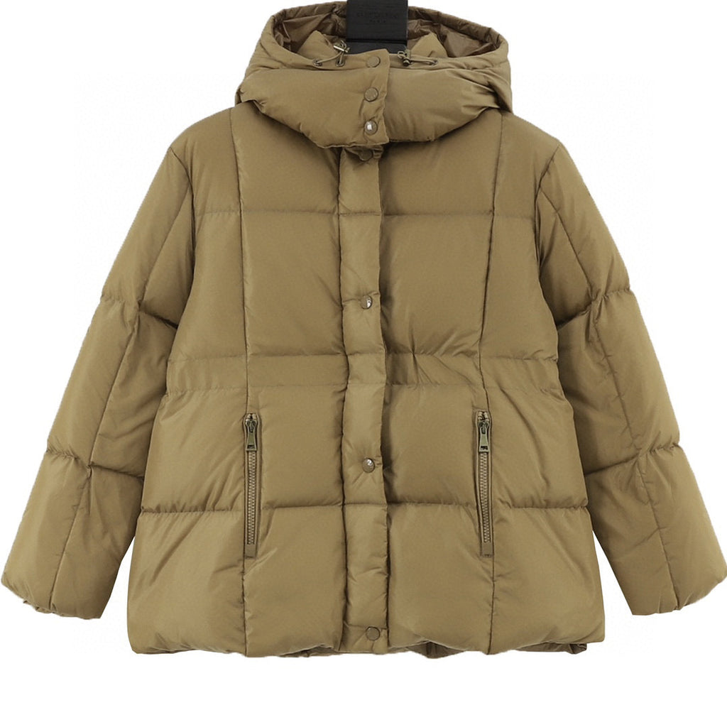 Moncler Women's Hooded Zip-Up Down Jacket - Black - view 1