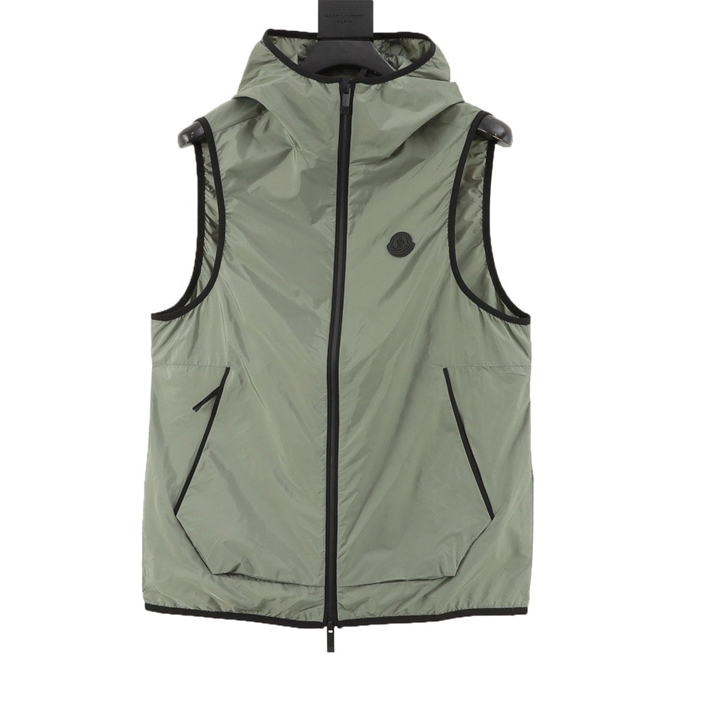 Moncler Hooded Graphic Logo Vest - view 1