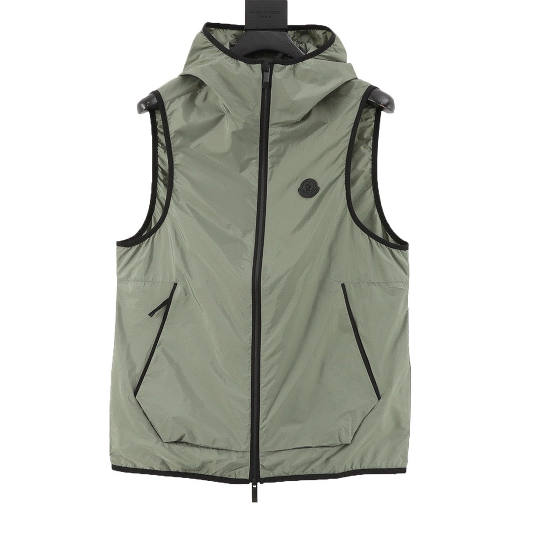 Moncler Hooded Graphic Logo Vest - view 1