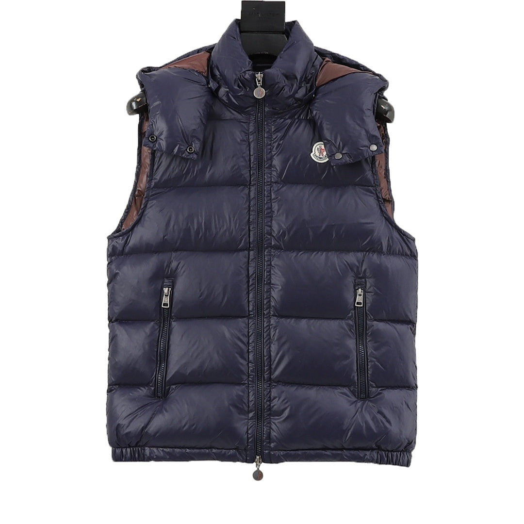 Moncler maya Hooded Zip-Up Logo Vest - view 1