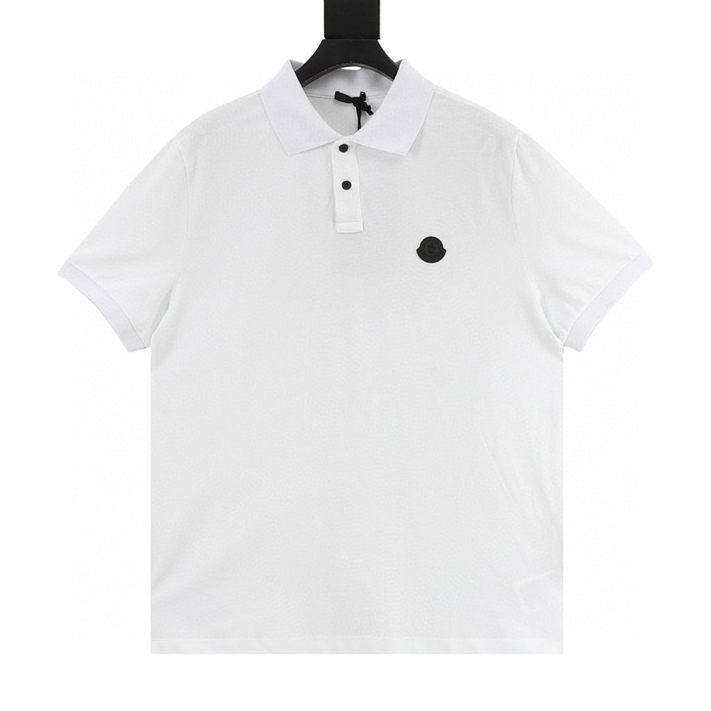 Moncler Embroidered Polo Shirt - Black - view 1