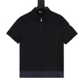 Moncler Zip-Up Embroidered Logo Polo Shirt - view 1