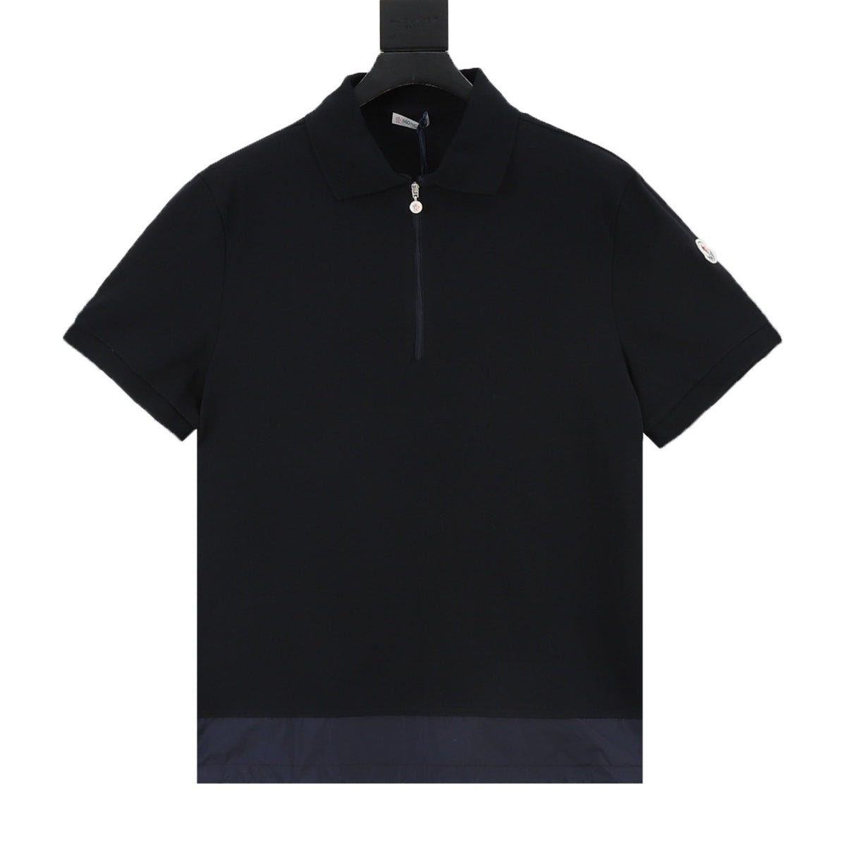 Moncler Zip-Up Embroidered Logo Polo Shirt - view 1