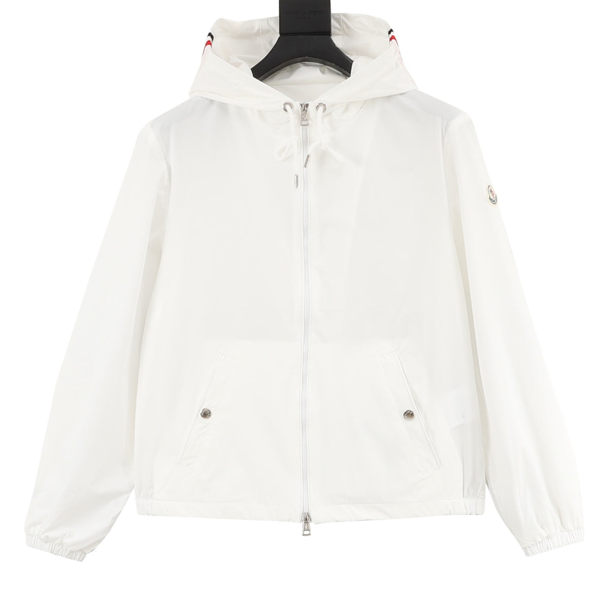 Moncler Hooded Zip-Up Lightweight Jacket - Black - view 1