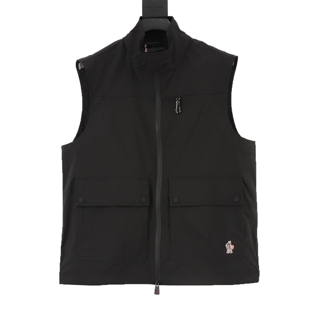 Moncler Zip-Up Graphic Logo Vest - view 1