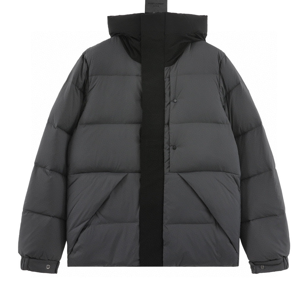 Moncler Hooded Zip-Up Logo Down Jacket - view 1
