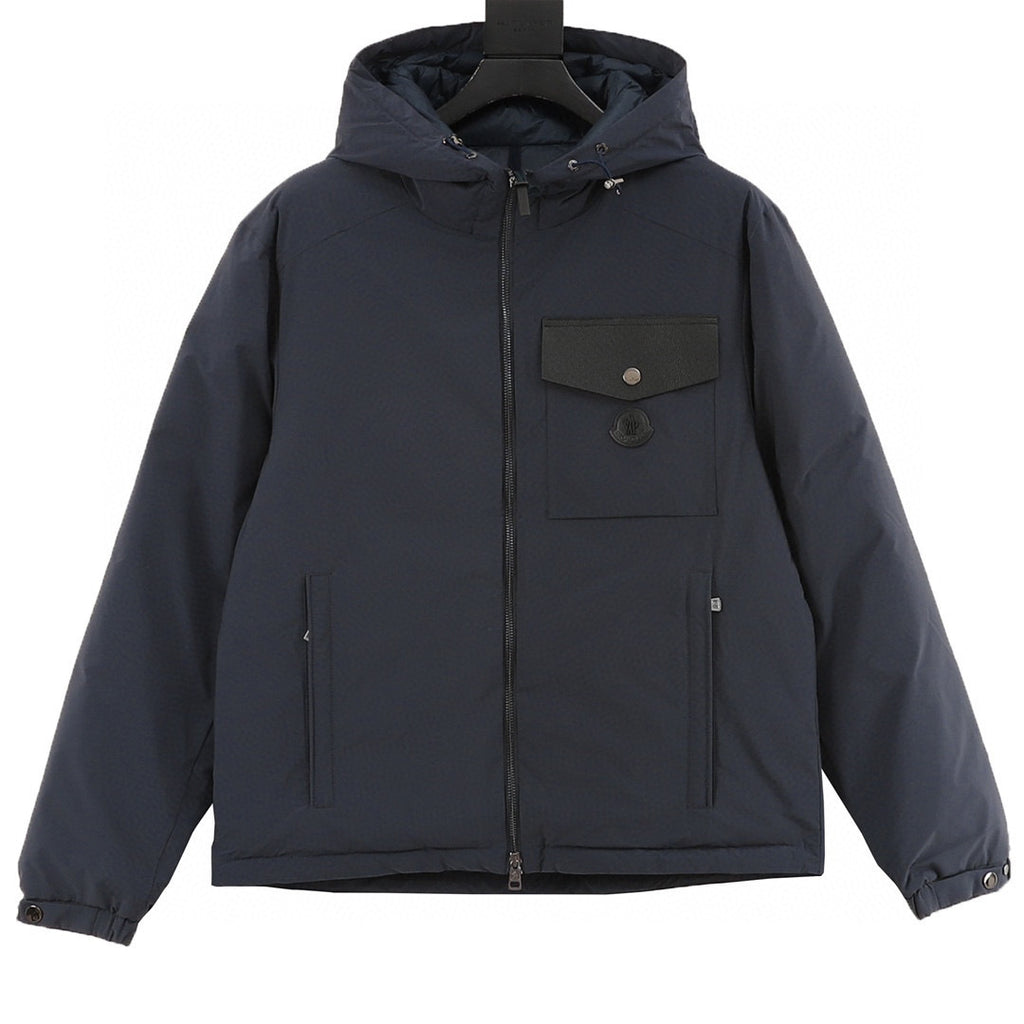 Moncler Hooded Zip-Up Logo Down Jacket - view 1