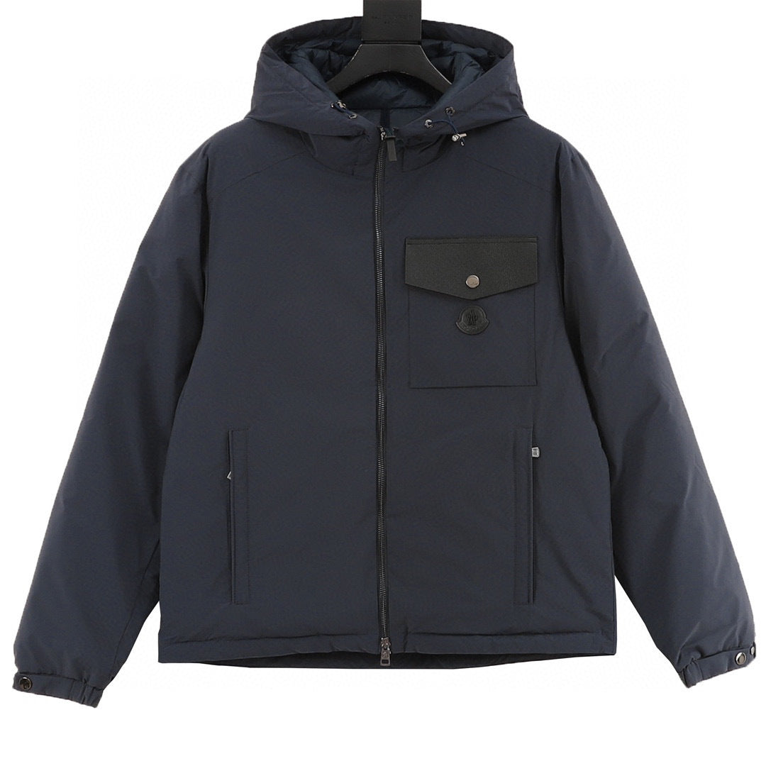 Moncler Hooded Zip-Up Logo Down Jacket - view 1