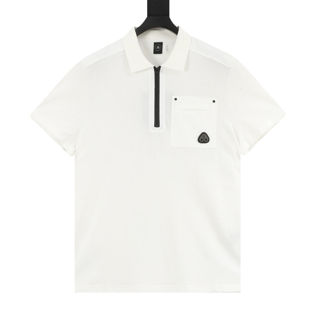 Moncler Zip-Up Logo Polo Shirt - view 1