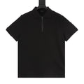 Moncler Zip-Up Embroidered Polo Shirt - Black - view 1