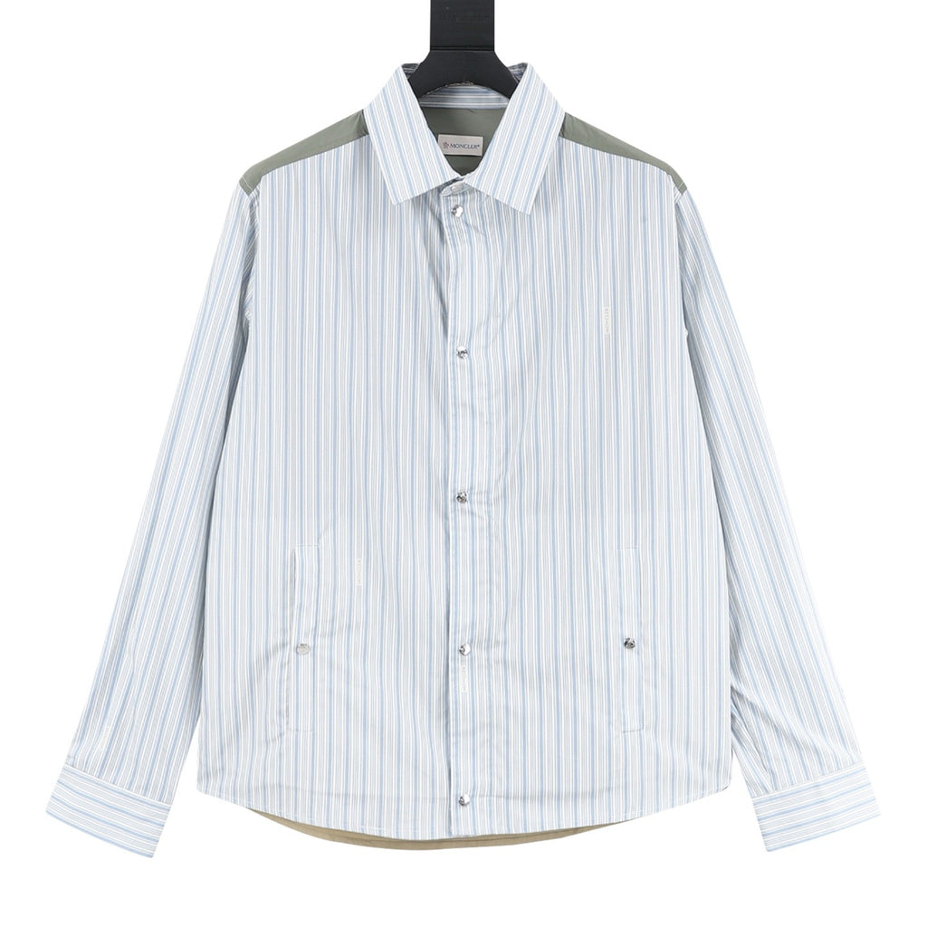 Moncler Zip-Up Graphic Logo Shirt - view 1