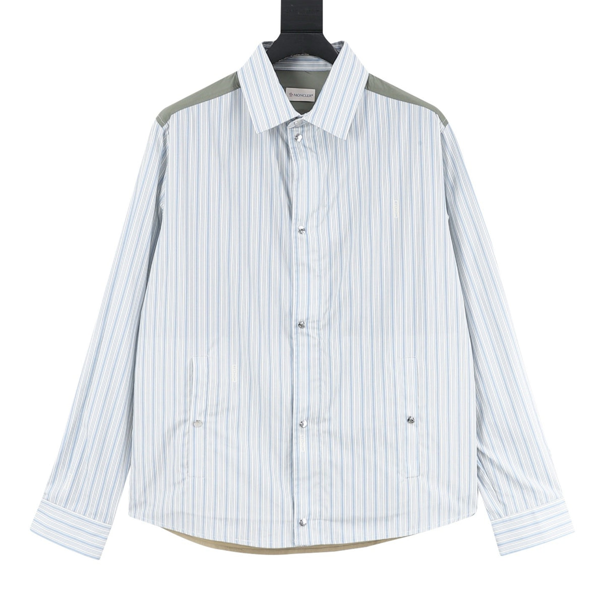 Moncler Zip-Up Graphic Logo Shirt - view 1