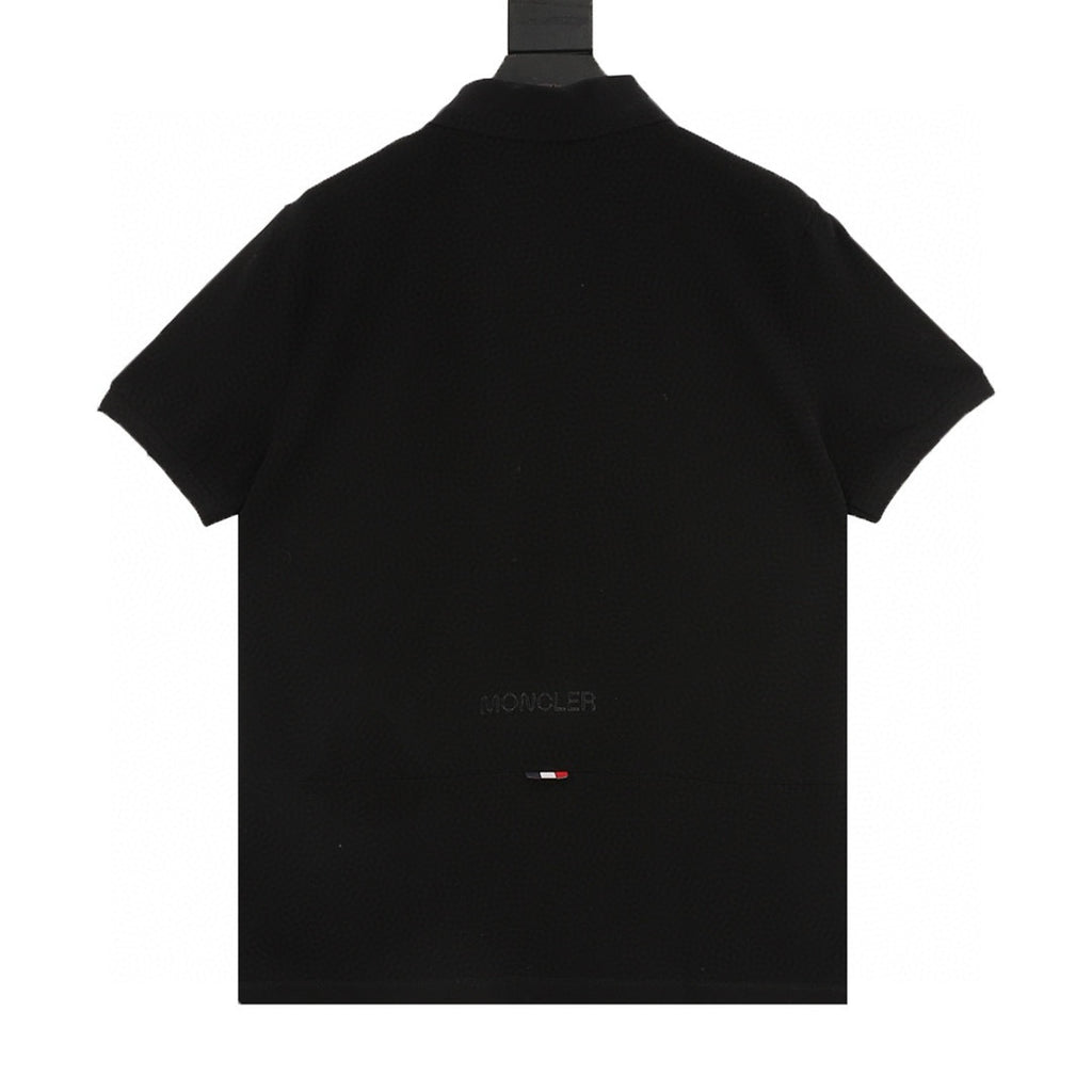 Moncler Embroidered Polo Shirt - Black - view 2