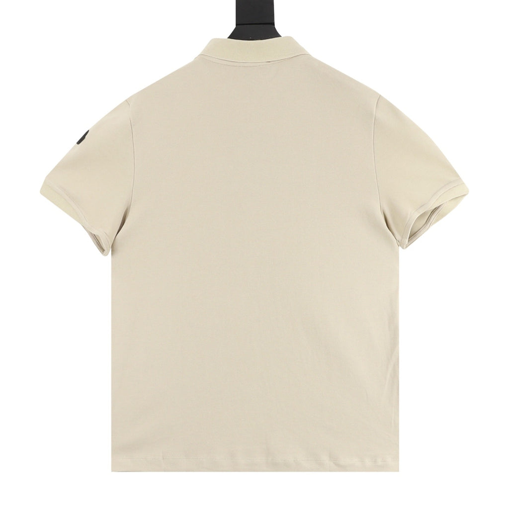 Moncler Zip-Up Embroidered Polo Shirt - Black - view 2