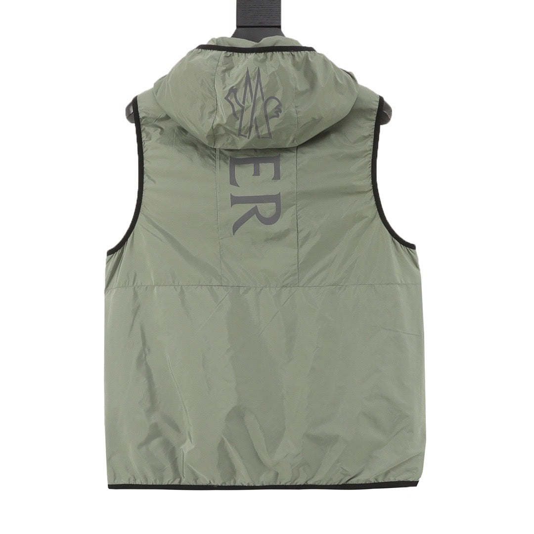 Moncler Hooded Graphic Logo Vest - view 2