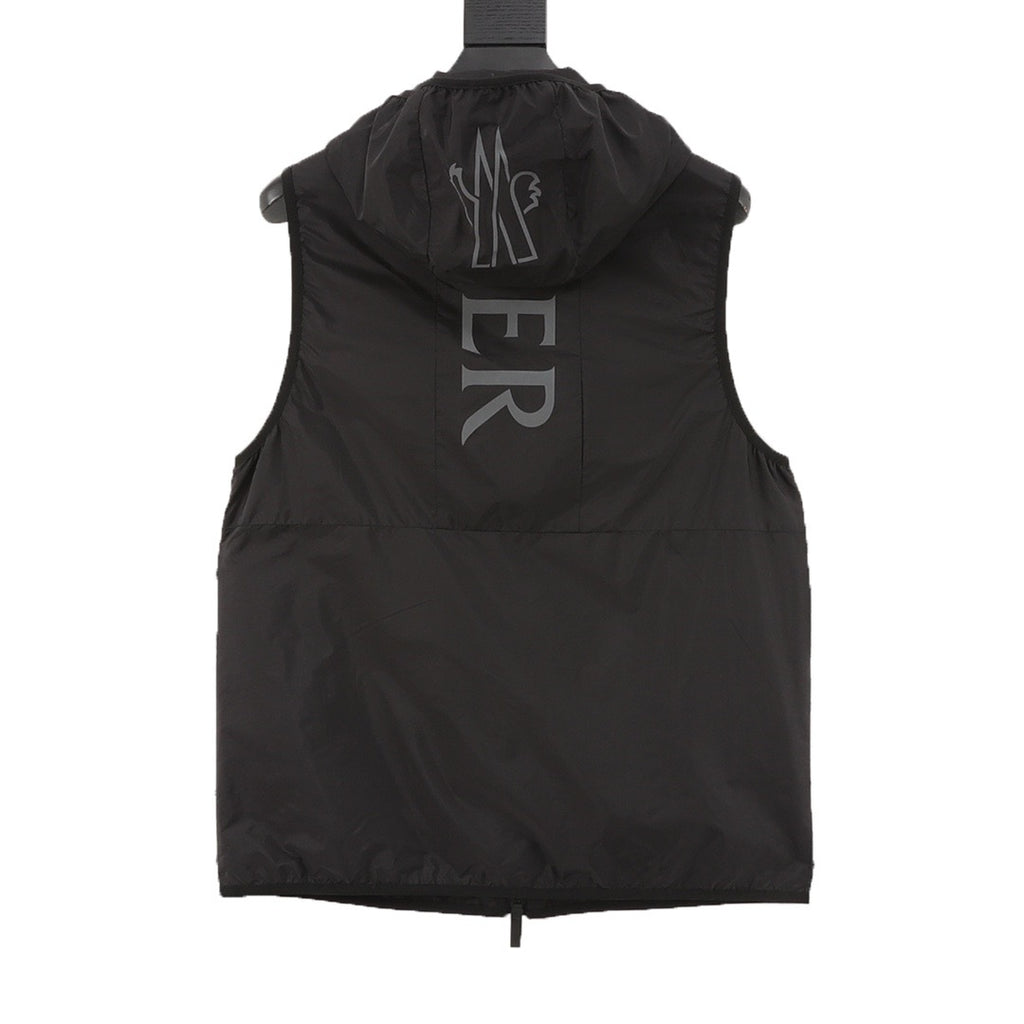 Moncler Hooded Graphic Logo Vest - view 2