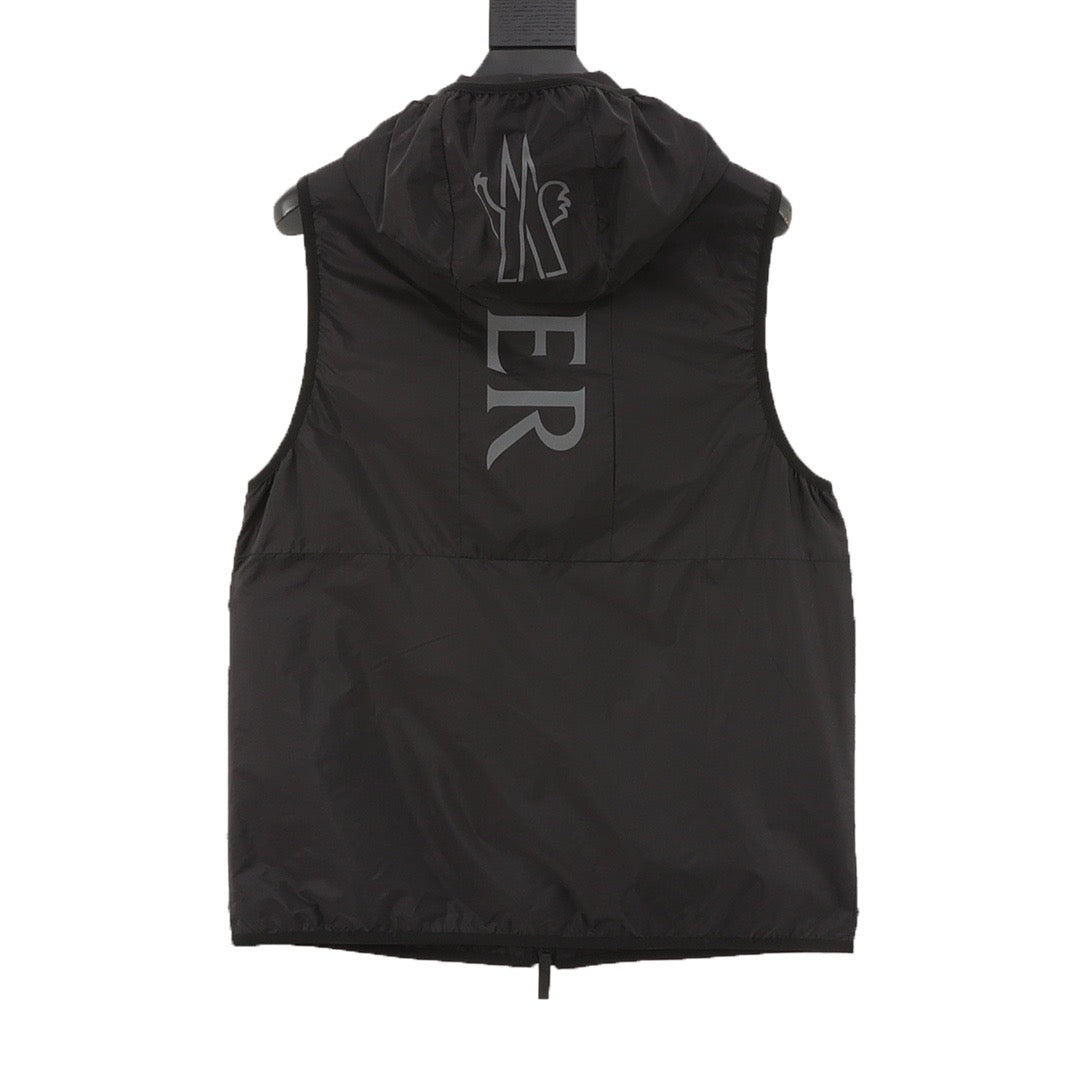 Moncler Hooded Graphic Logo Vest - view 2
