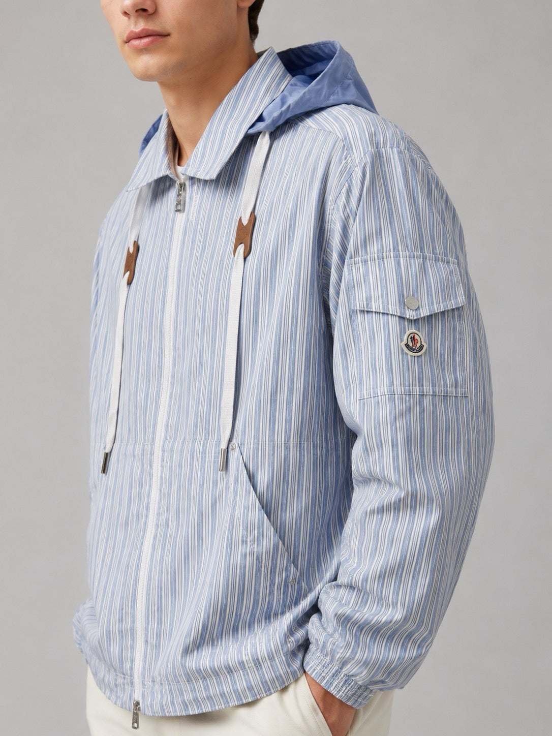 Moncler Hooded Zip-Up Graphic Shirt - view 2