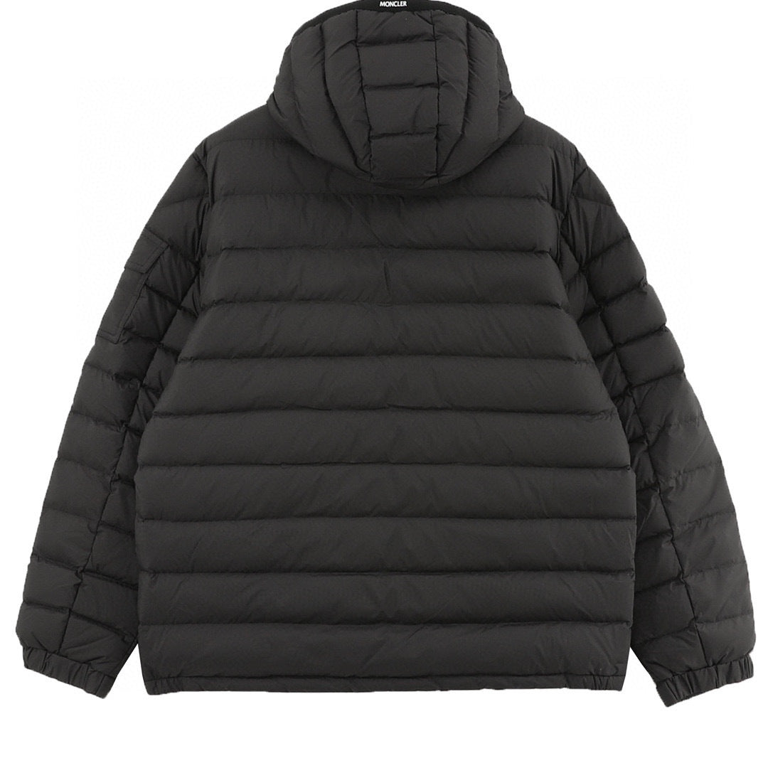 Moncler Hooded Zip-Up Logo Down Jacket - view 2