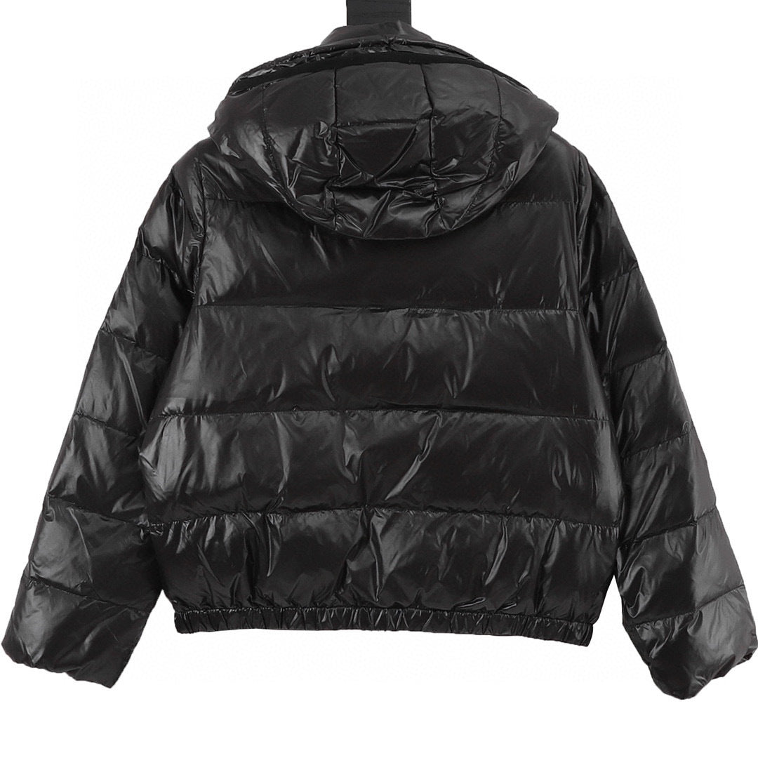 Moncler Women's Hooded Zip-Up Logo Down Jacket - view 2