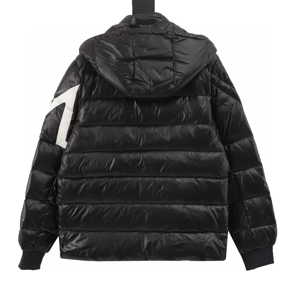 Moncler Hooded Embroidered Logo Down Jacket - view 2