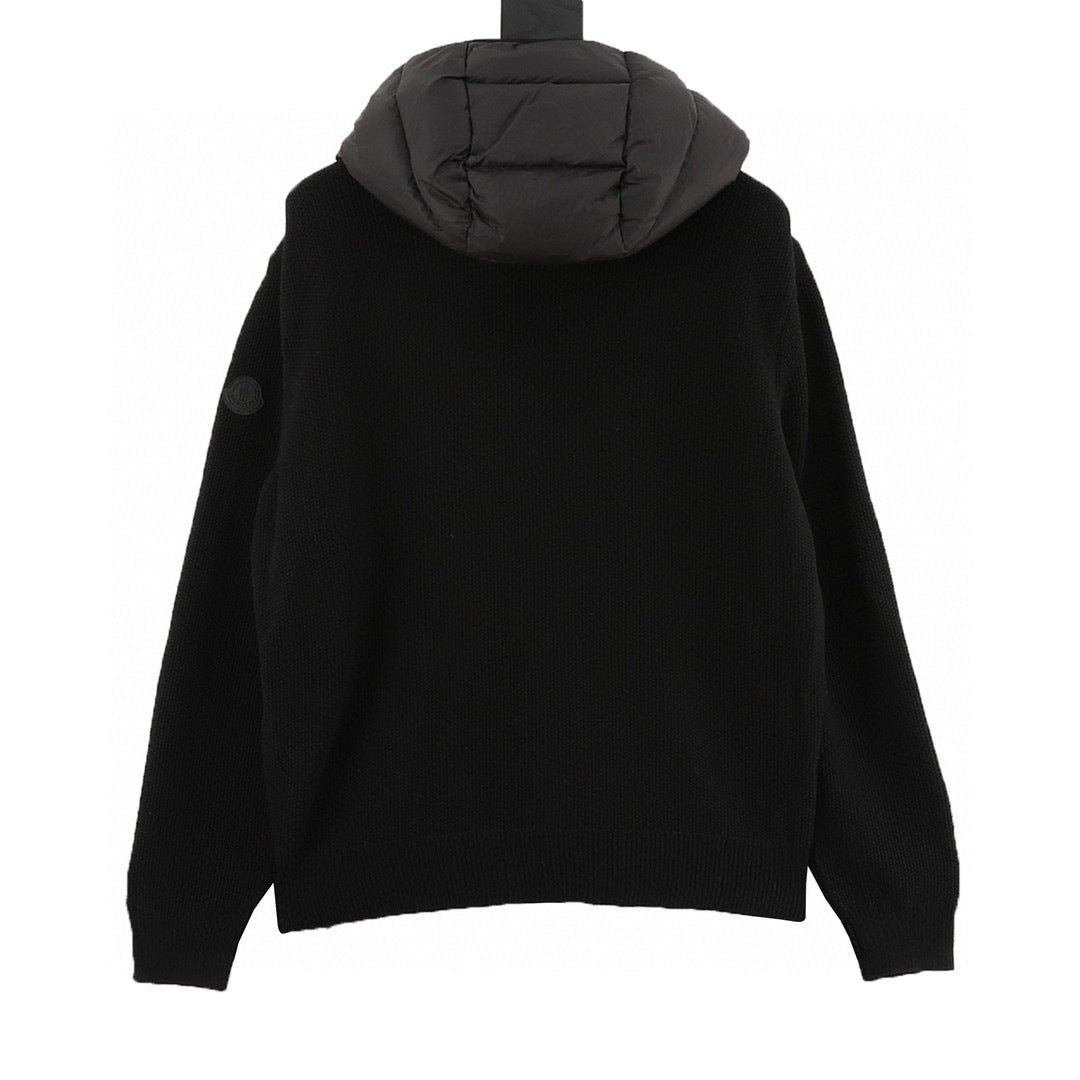 Moncler Hooded Embroidered Logo Down Jacket - view 2