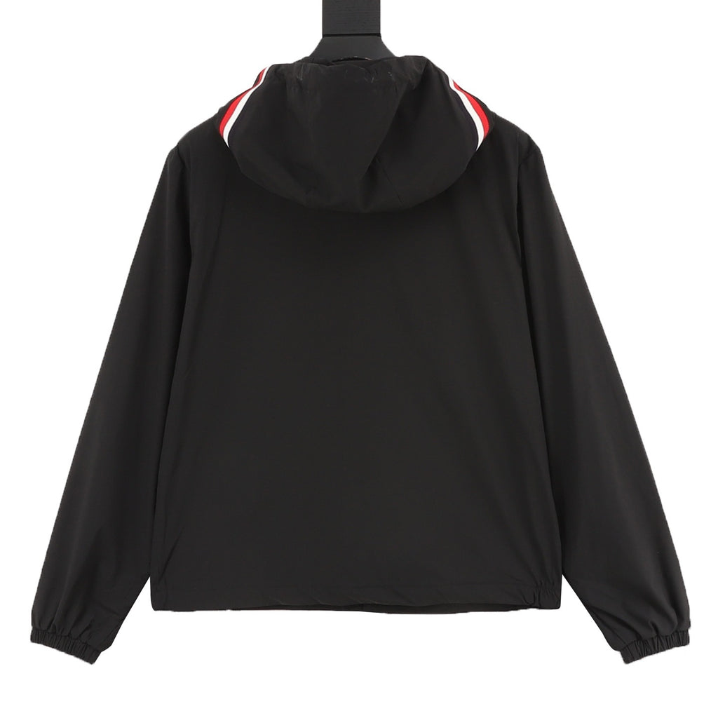 Moncler Hooded Zip-Up Lightweight Jacket - Black - view 2