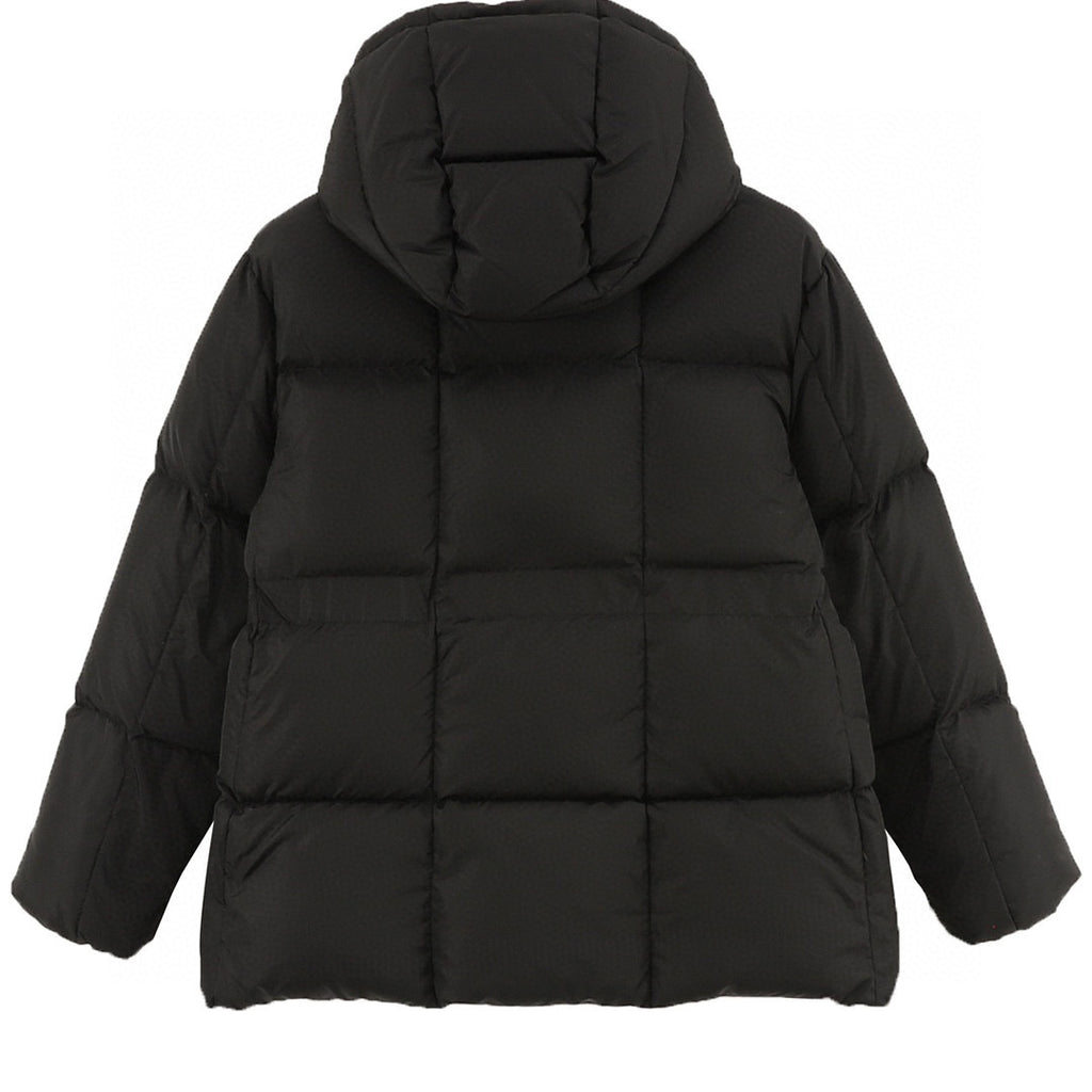 Moncler Women's Hooded Zip-Up Down Jacket - Black - view 2