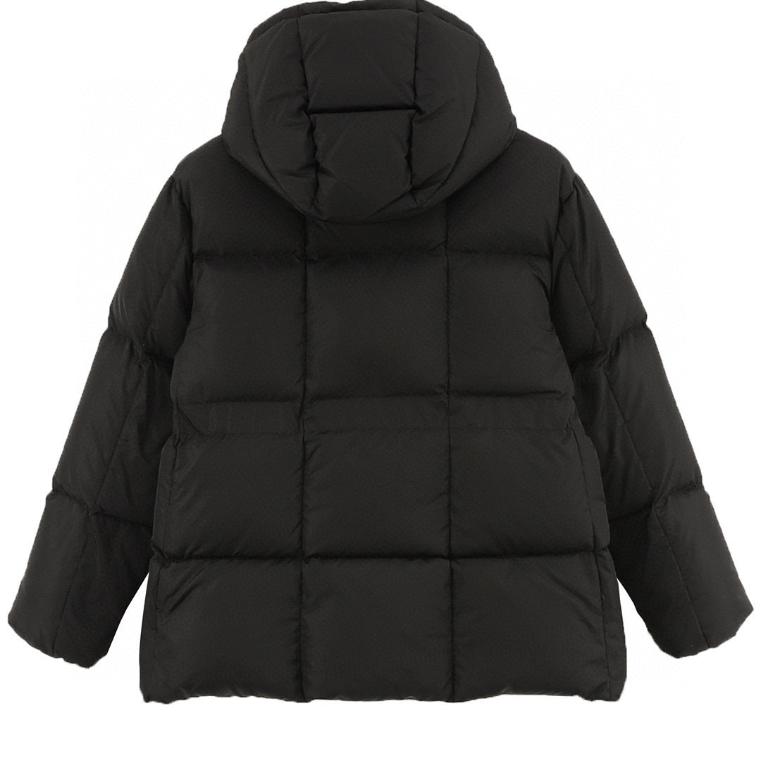 Moncler Women's Hooded Zip-Up Down Jacket - Black - view 2