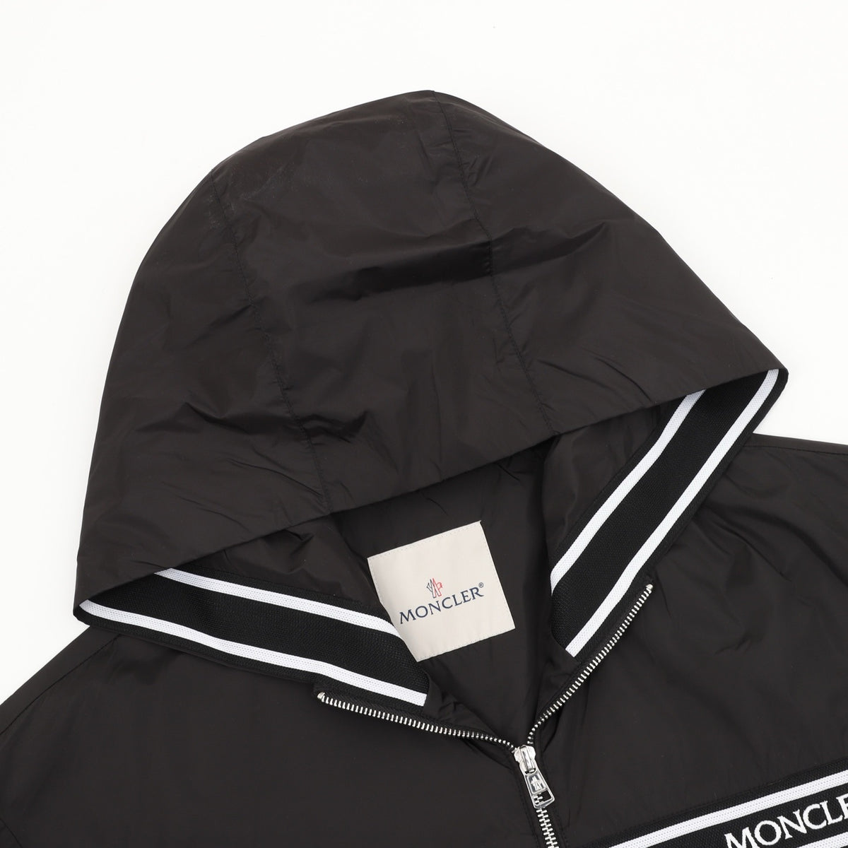 Moncler Hooded Zip-Up Embroidered Jacket - view 3