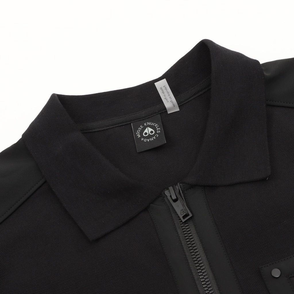 Moncler Zip-Up Logo Polo Shirt - view 3