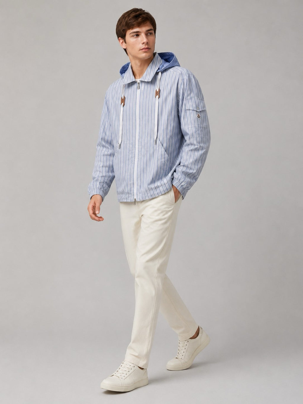 Moncler Hooded Zip-Up Graphic Shirt - view 3