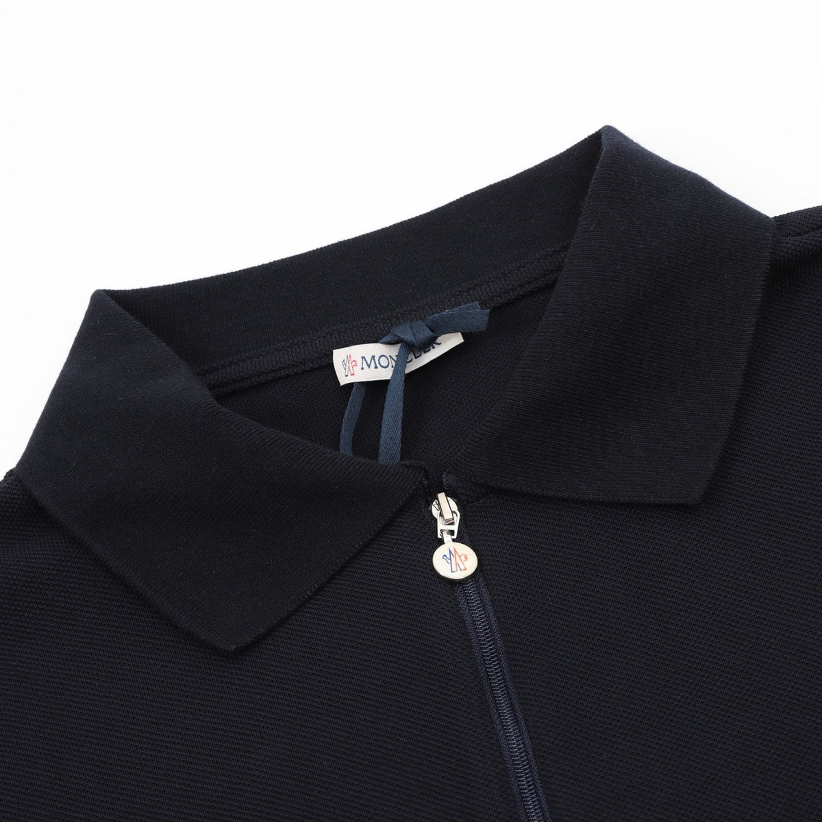 Moncler Zip-Up Embroidered Logo Polo Shirt - view 3