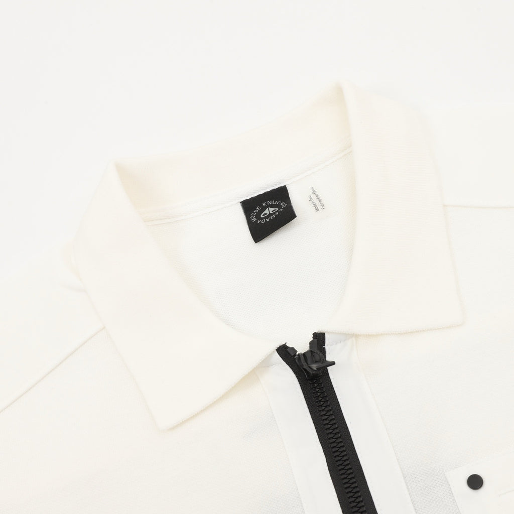 Moncler Zip-Up Logo Polo Shirt - view 3